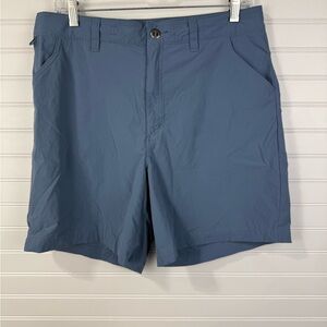 Patagonia women’s dusty blue hiking outdoor nylon shorts. Size 12